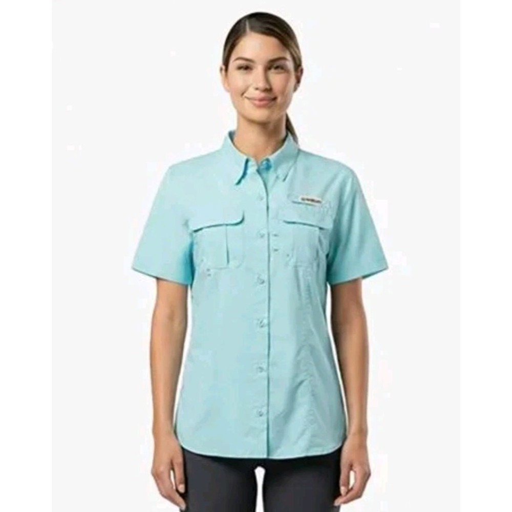 Magellan Shirt Women's Medium Fish Gear Mint Green Camp Hike Vented Academy